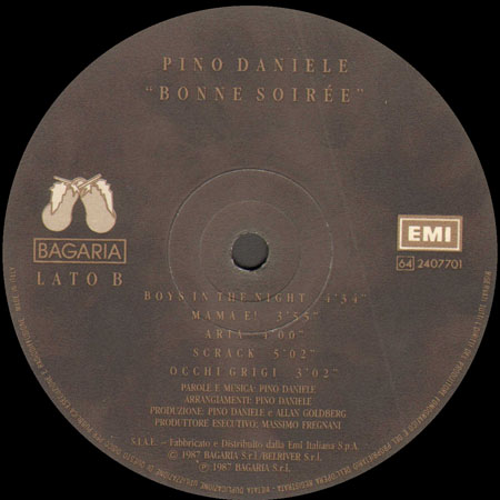 PINO DANIELE Bonne Soiree EMI Vinyl LP