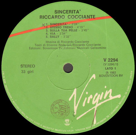 RICCARDO COCCIANTE - Sincerita