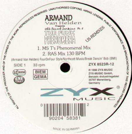 ARMAND VAN HELDEN - The Funk Phenomena, Pres. Old School Junkies (Original, Johnick, Kenny Dope Rmxs)