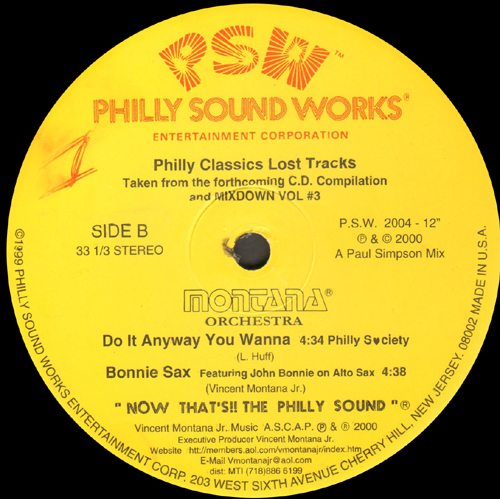 MONTANA ORCHESTRA              - Philly Classics Lost Tracks