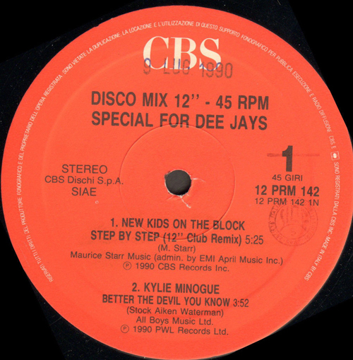 VARIOUS (NEW KIDS ON THE BLOCK / KYLIE MINOGUE / DONN) - Special For Dee Jays 142 (Step By Step / Better The Devil You Know / Johnny You Make Me Horny)