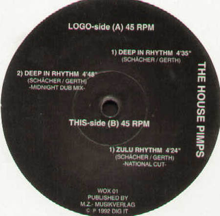 THE HOUSE PIMPS - Deep In Rhythm / Zulu Rhythm