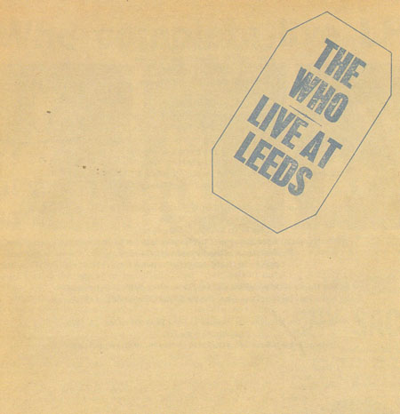 THE WHO - Live At Leeds 