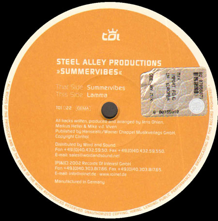 STEEL ALLEY PRODUCTIONS - Summervibes