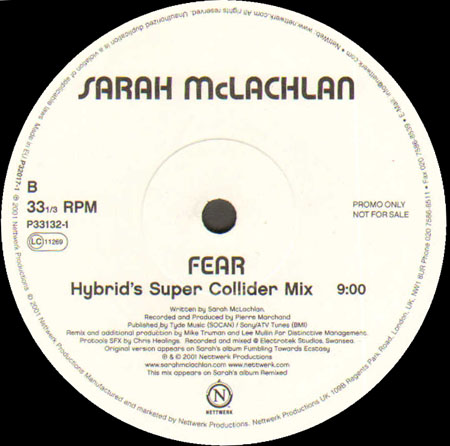 SARAH MCLACHLAN - Plenty (Fade Mix) - Fear (Hybrid Mix)