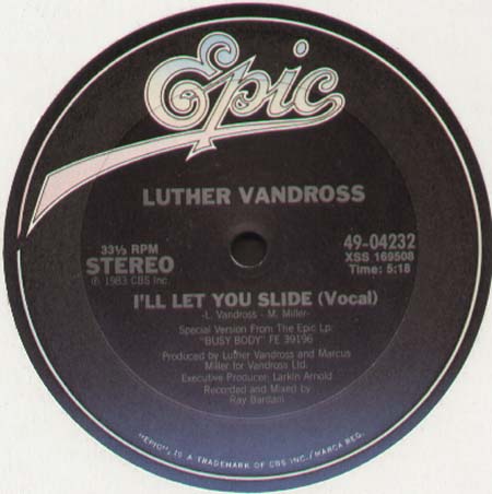 LUTHER VANDROSS - I'll Let You Slide
