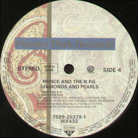 PRINCE & THE NEW POWER GENERATION - Diamonds And Pearls - Only Side C / D