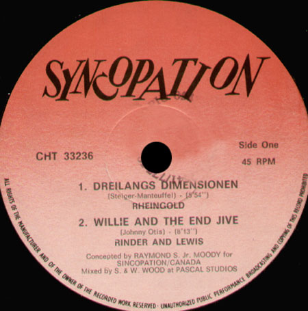 VARIOUS (RHEINGOLD / RINDER & LEWIS / MUSIQUE / LE PAMPLEMOUSSE) - Dreiklangs Dimensionen / Willie And The End Jive / In The Bush / Le Spank