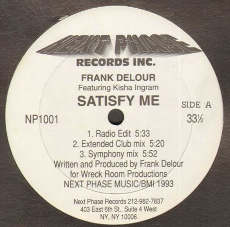 FRANK DELOUR, FEAT KISHA INGRAM - Satisfy Me