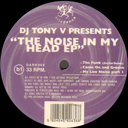 DJ TONY V - The Noise In My Head EP