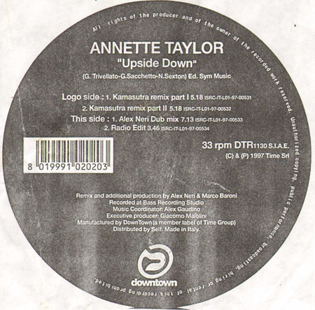 ANNETTE TAYLOR - Upside Down
