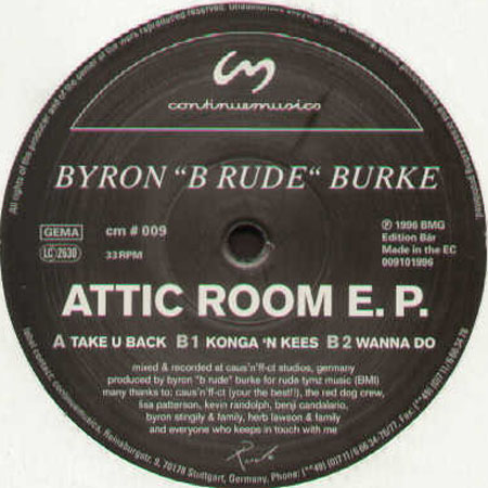 BYRON BURKE - Attic Room EP