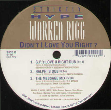 WARREN RIGG - Didn't I Love You Right?