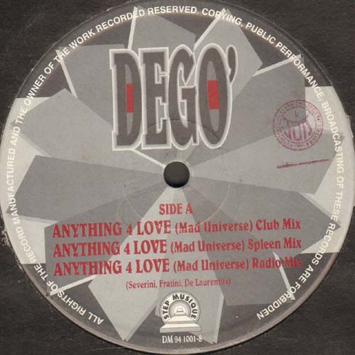 DEGO - Anything 4 Love (Mad Universe) / Turn To Me