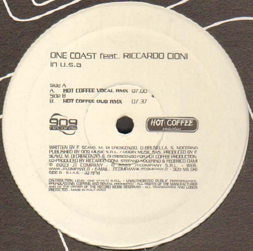 ONE COAST - In U.S.A. Feat. Riccardo Cioni