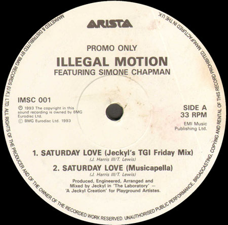 ILLEGAL MOTION,FT.SIMONE CHAPMAN - Saturday love