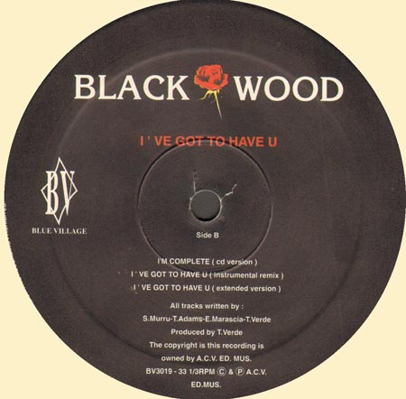BLACKWOOD - I've Got To Have U
