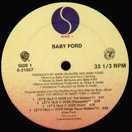 BABY FORD - Let's Talk It Over / Change
