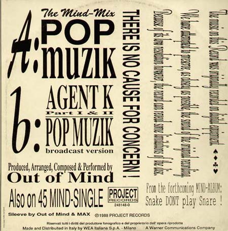 OUT OF MIND - Pop Muzik (The Mind Mix)