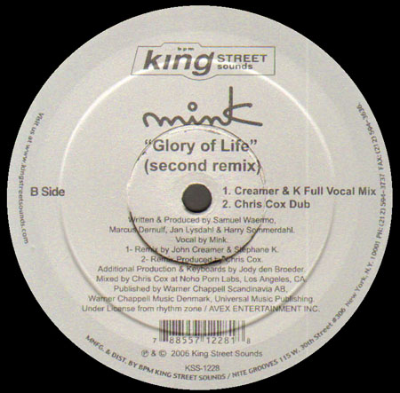 MINK - Glory Of Life (Second Remix)