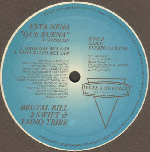 BRUTAL BILL & TAINO TRIBE - Esta Nena (Que Buena) (The Remix)