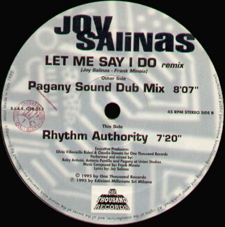 JOY SALINAS - Let Me Say I Do Remix