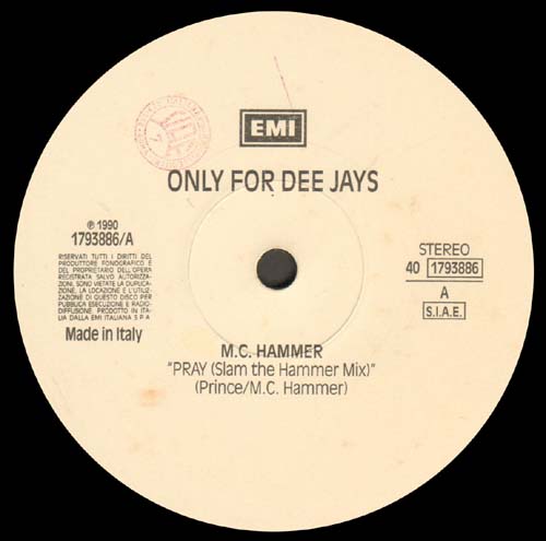 VARIOUS (MC HAMMER / KIM APPLEBY / BOBBY MCFERRIN) - Only For Dee Jays (Pray / Don't Worry / The Garden)