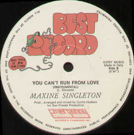 MAXINE SINGLETON - You Can't Run From Love