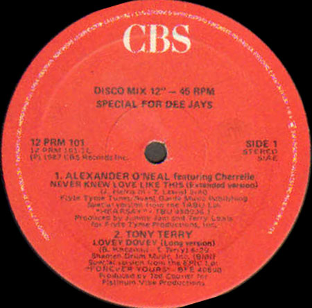 VARIOUS (ALEXANDER O'NEAL FEAT.CHERRELLE,TONY TERRY,EARTH, WIND & FIRE) - Never Knew Love Like This / Lovey Dovey / Thinking Of You 