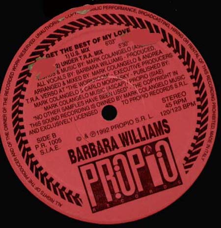 BARBARA WILLIAMS - Get The Best Of My Love