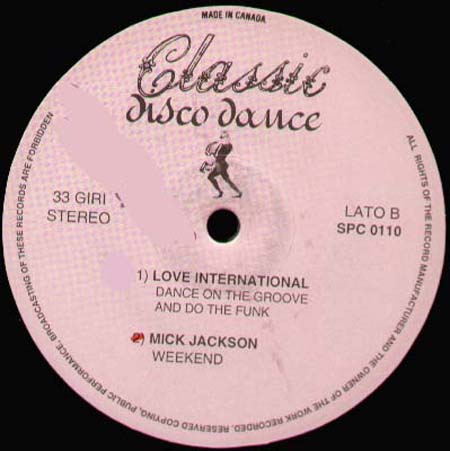 VARIOUS (VILLAGE PEOPLE / BROOKLYN DREAMS / LOVE INTERNATIONAL / MICK JACKSON) - Five O'Clock In The Morning / Street Dance / Dance On The Groove.../ Weekend