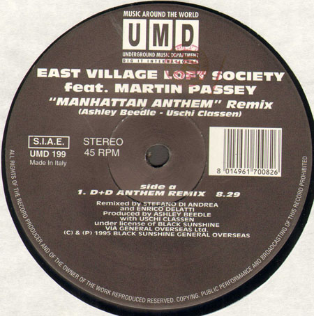 EAST VILLAGE LOFT SOCIETY - Manhattan Anthem Remix - Feat. Martin Passey