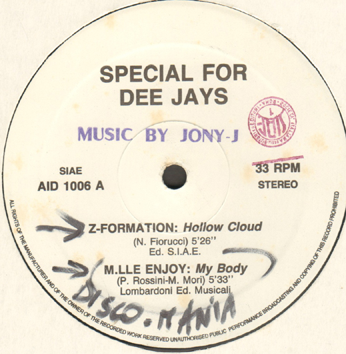 VARIOUS (Z-FORMATION / M.LLE ENJOY / DJ MAGNETICO / DJ PIERRE) - Special For Dee Jays 6 (Hollow Cloud / My Body / Computer / Everyday) 