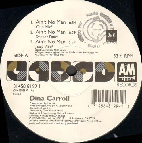 DINA CARROLL - Ain't No Man