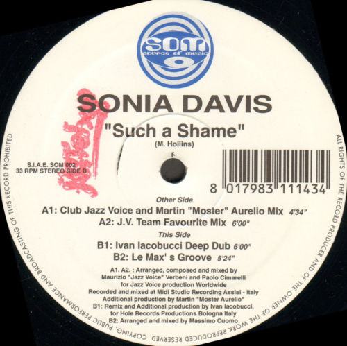 SONIA DAVIS - Such A Shame