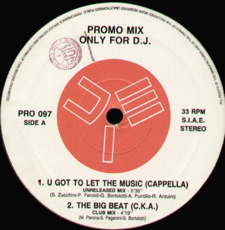 VARIOUS (CAPPELLA / C.K.A./ M.P.) - Promo Mix 97 (U Got To Let The Music / The Big Beat / Hold My Body / Shake Your Body)