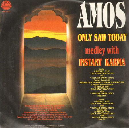 AMOS - Only Saw Today Medley With Instant Karma