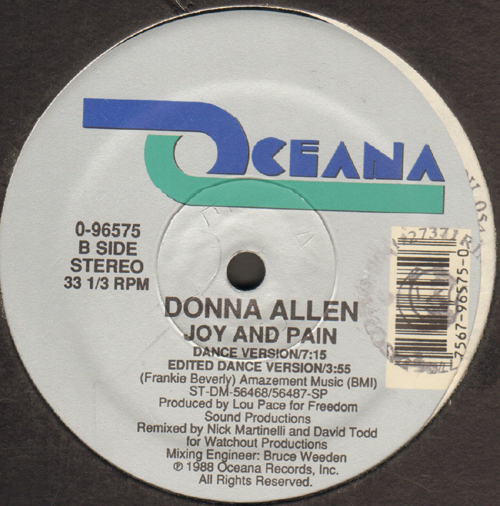 DONNA ALLEN - Joy And Pain 