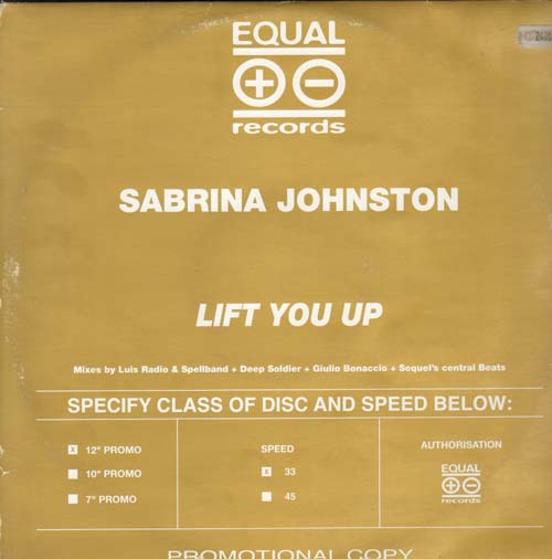 SABRINA JOHNSTON - Lift You Up