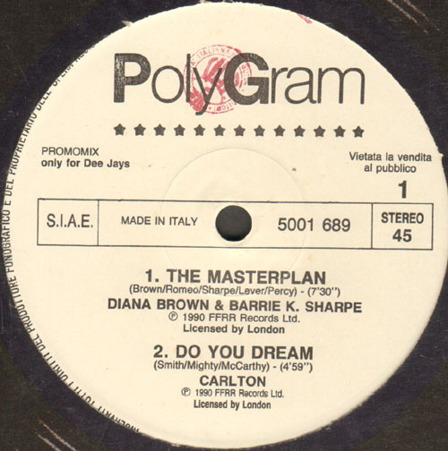 VARIOUS (DIANA BROWN & BARRIE K. SHARPE / CARLTON / SATOSHI TOMIIE) - The Masterplan / Do You Dream / And I Loved You