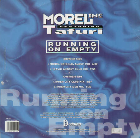 MOREL INC FEAT TAFURI - Running On Empty