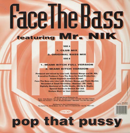 FACE THE BASS - Pop That Pussy, Feat. Mr. Nik 