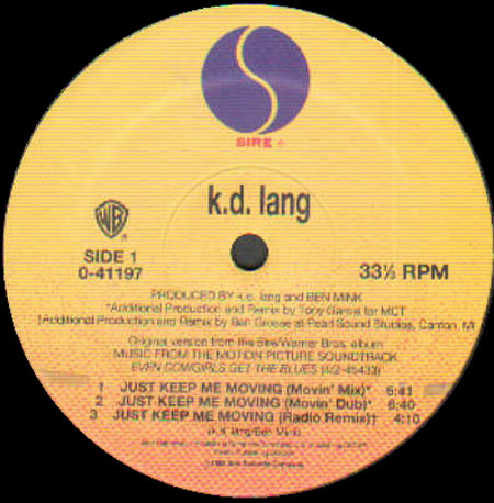 K.D. LANG - Just Keep Me Moving