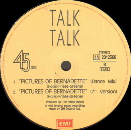 TALK TALK - Give It Up / Pictures Of Bernadette