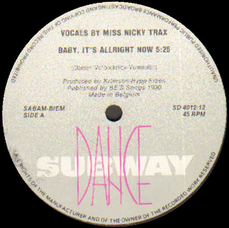 MISS NICKY TRAX - Baby, It's Allright Now
