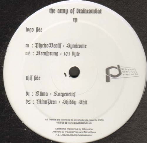 VARIOUS (MINUPREN / KLIMA / KERNSPRUNG / PSYCHODEVIL)  - The Army Of Braincombat EP