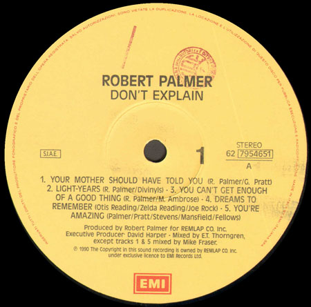 ROBERT PALMER - Don't Explain