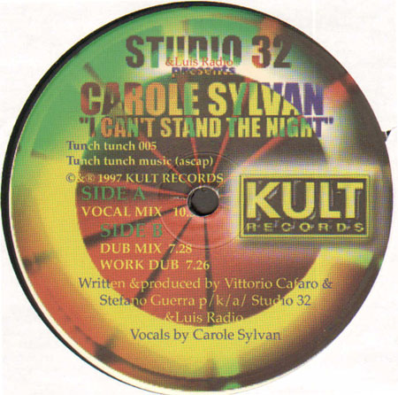 STUDIO 32 & LUIS RADIO -  Can't Stand The Night, Pres. Carole Sylvan 