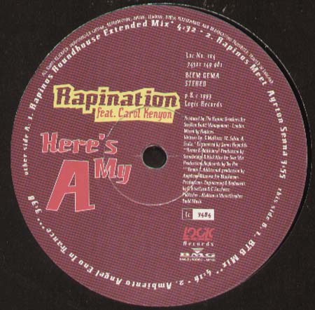 RAPINATION - Here's My A , Feat. Carol Kenyon