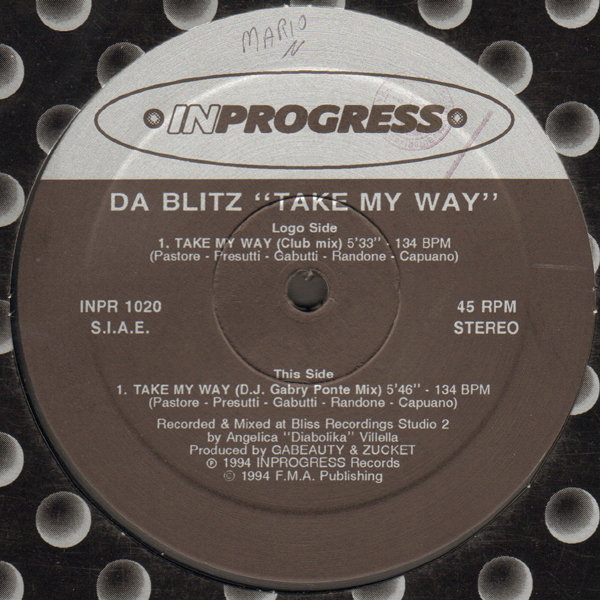 DA BLITZ - Take My Way (Club Mix , DJ Gabry Ponte Mix)
